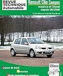 Revue technique Clio 2 : Comparaison des meilleurs produits et pièces détachées pour véhicules.